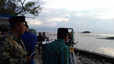 Pemantauan Hilal di Pantai Tanjungpendam, Kemenag Belitung: Hilal Tertutup Awan